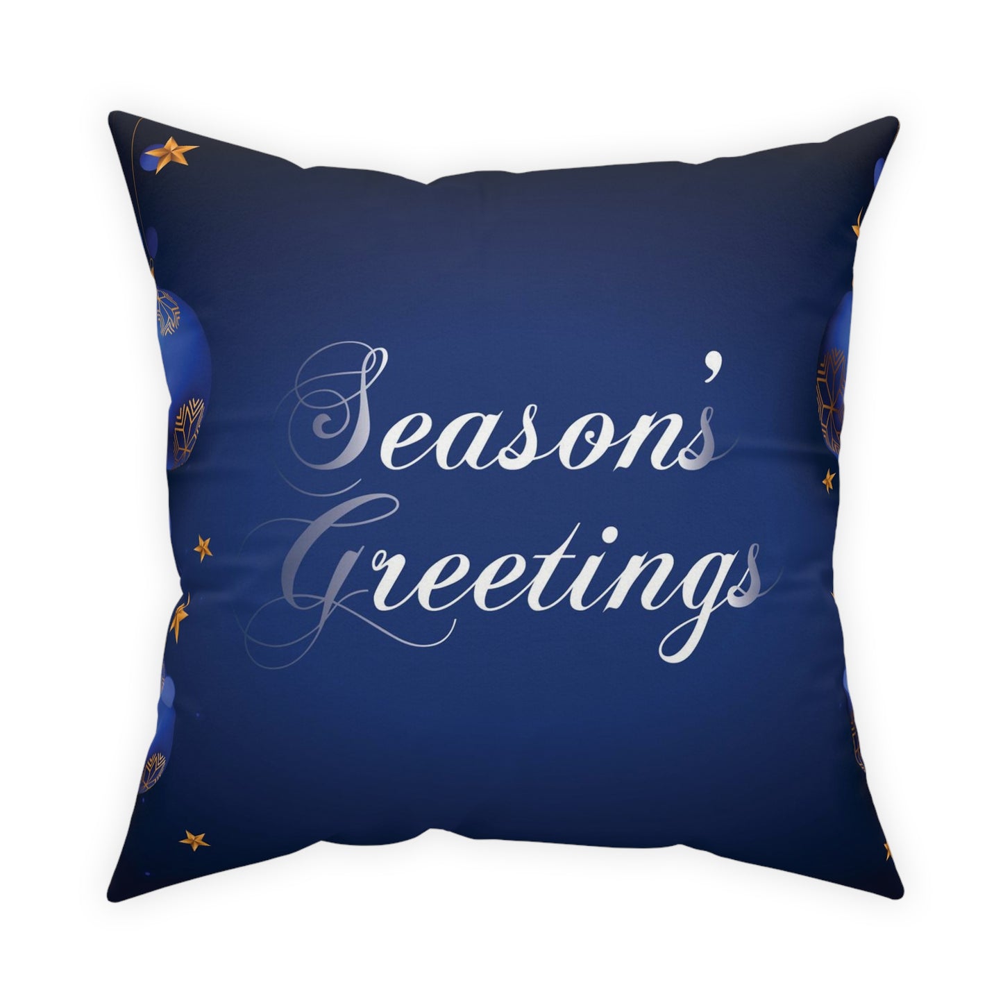 Hoilday Broadcloth Pillow, Dark Blue