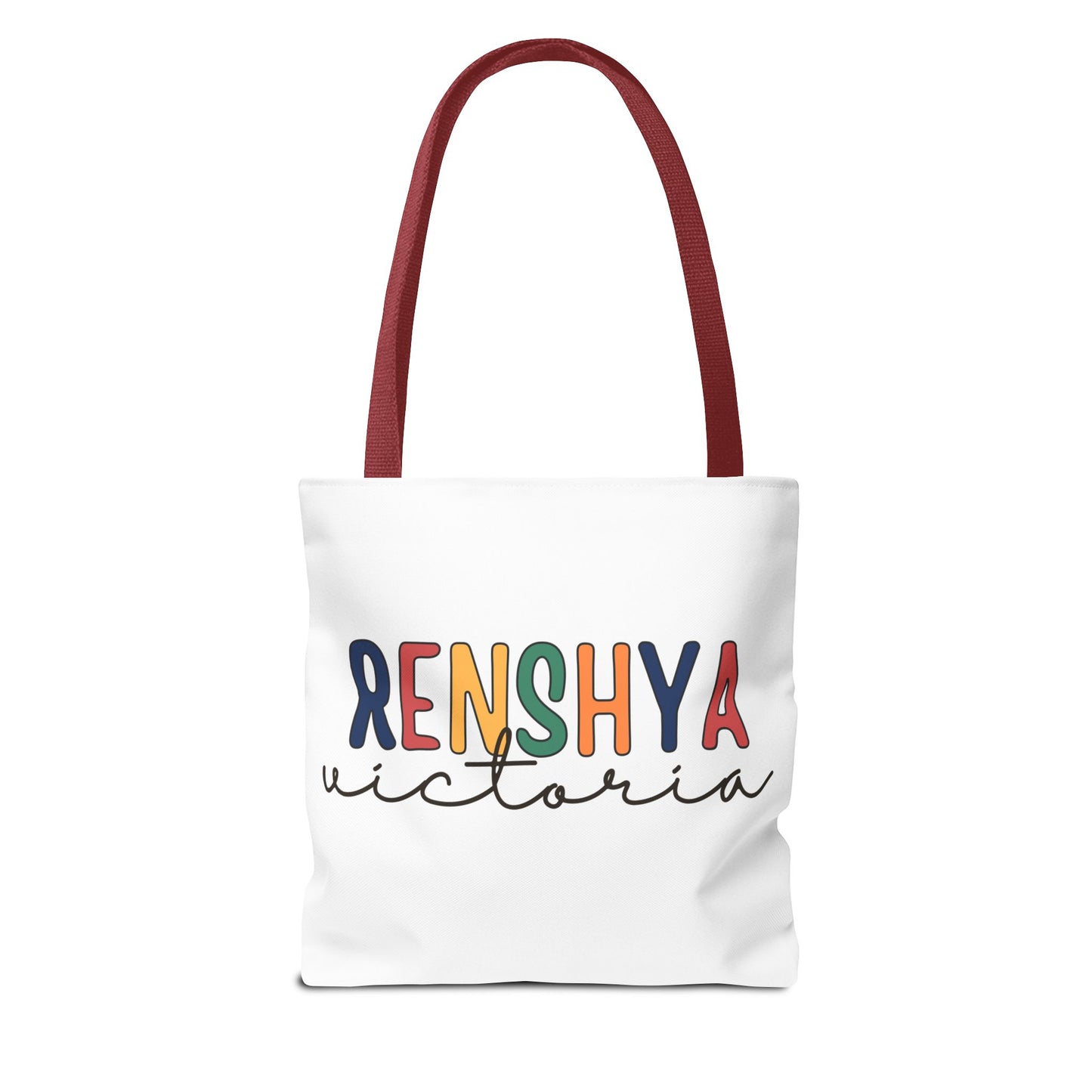 Personalized Name Tote Bag – Colorful Custom Design with Script Font