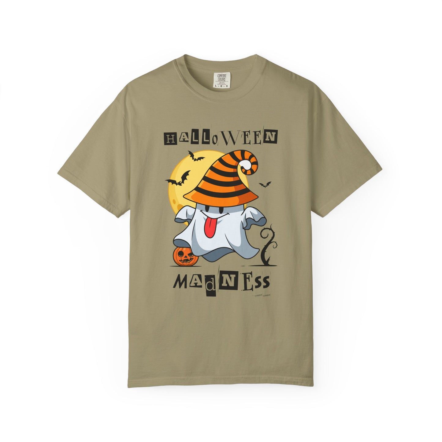Halloween Madness Tee – Ghostly Grins Under Witchy Skies!