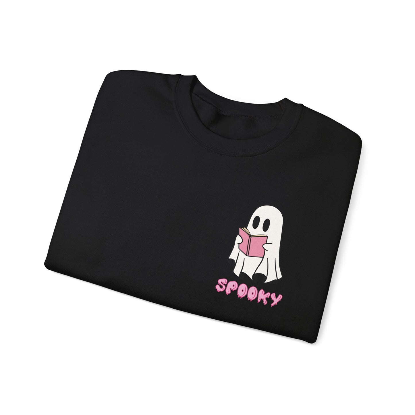 Spooky Bookworm Ghost Sweatshirt – Cozy Halloween Reads