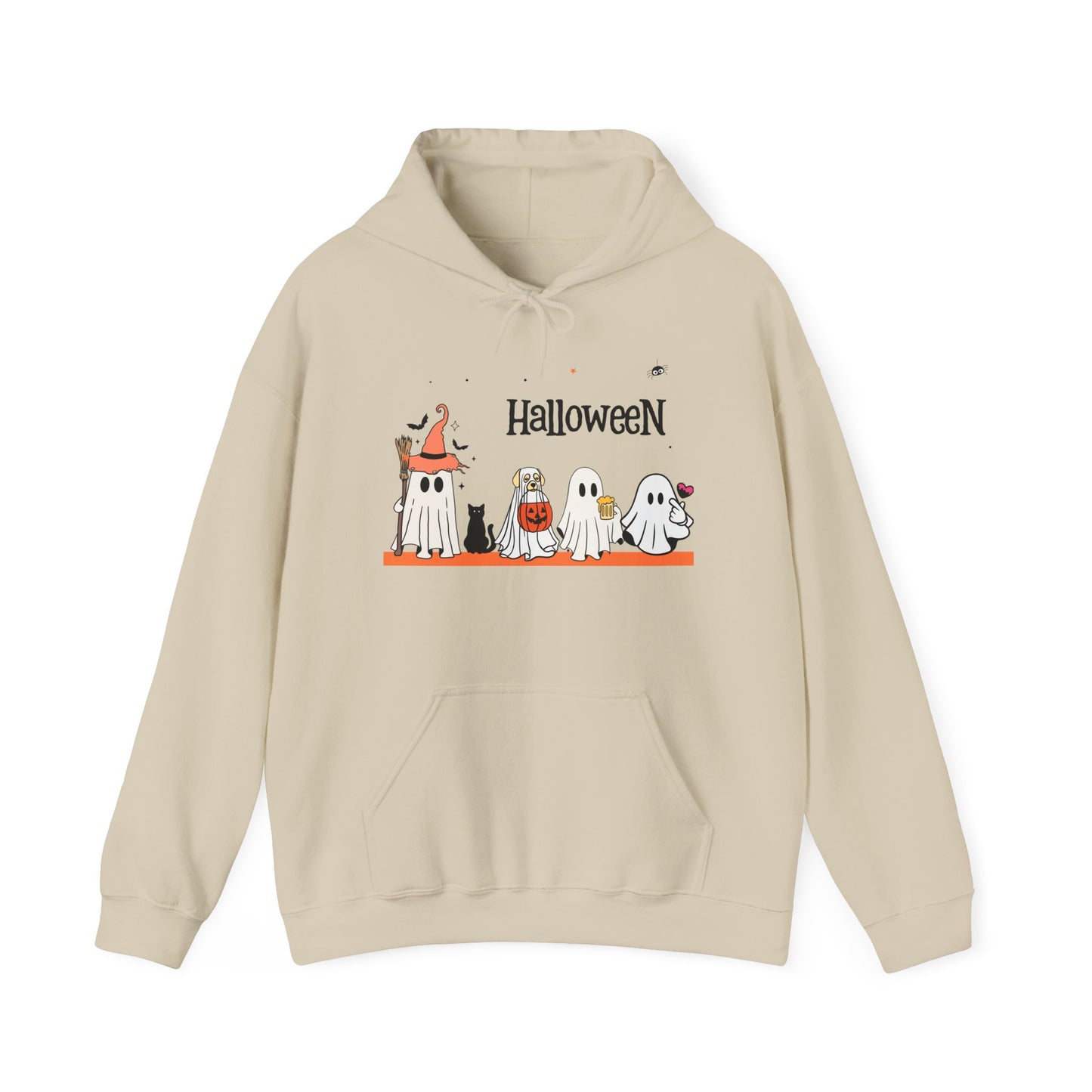 Costumed Cuties” Halloween Hoodie – Ghost Squad in Trick-or-Treat Mode