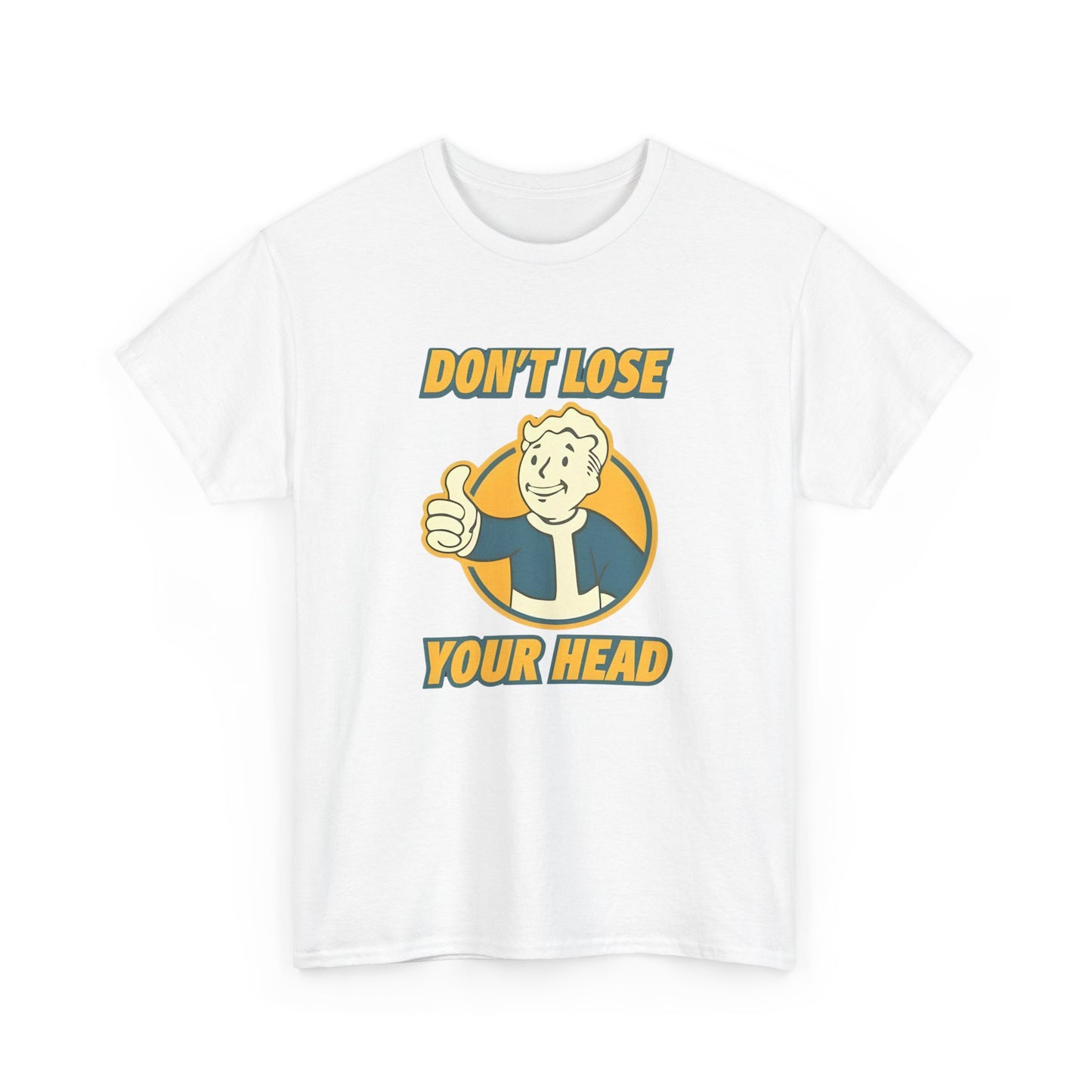 Fallout Vault Boy T-Shirt – “Don’t Lose Your Head” Graphic Tee, Gamer Shirt