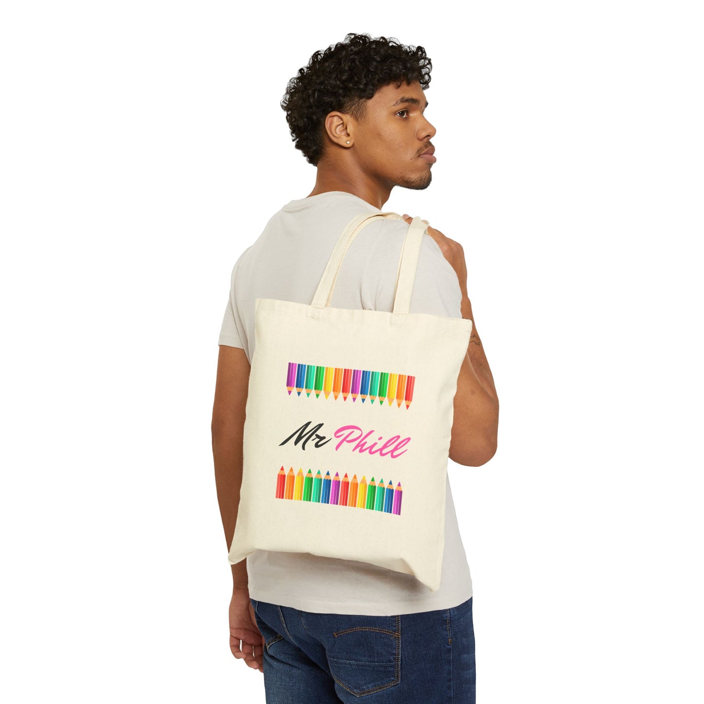 Customizable Teacher Tote Bag, Teacher Appreciation Gift, Boho Rainbow Tote Bag, Teachers Gift, Gift For Teacher, Personalized Teacher Tote