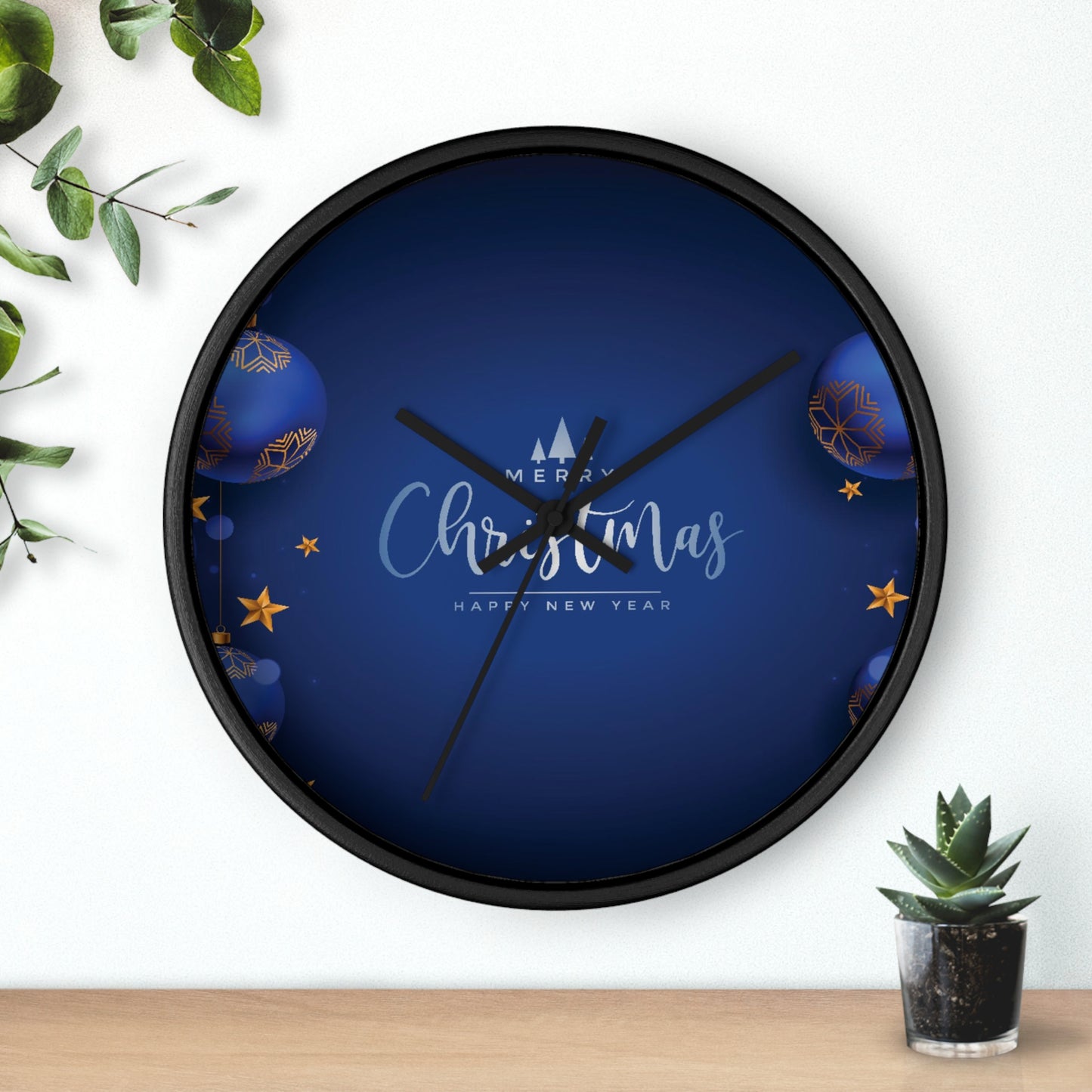 Dark Blue Wall Clock