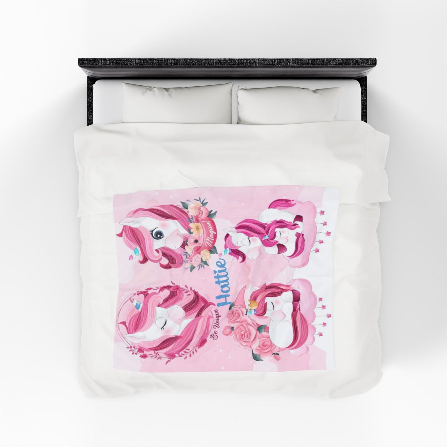 Personalized Unicorn Blanket for Kids – Soft Plush Velveteen Throw for Girls – Magical Custom Gift for Birthdays & Holidays