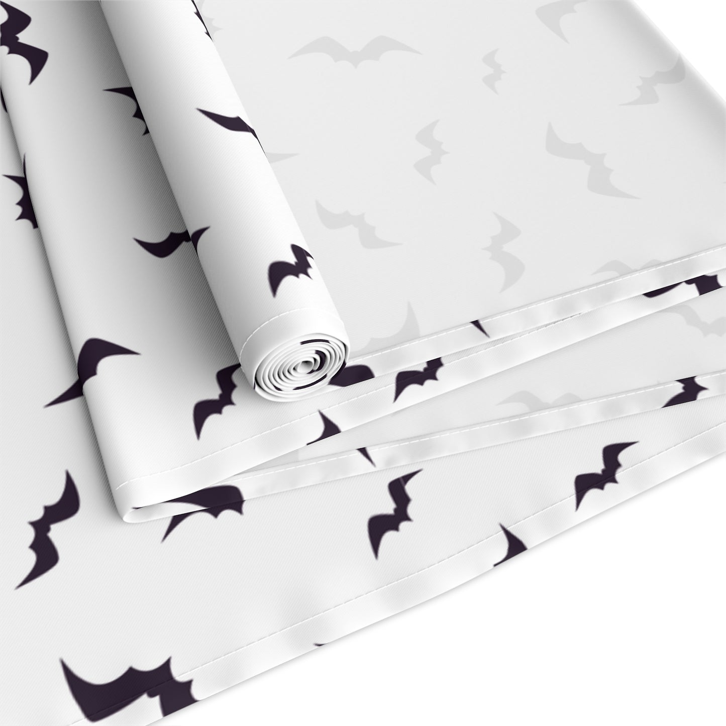 Black Bat Table Runner – Elegant Spooky-Chic Halloween Dining Decor