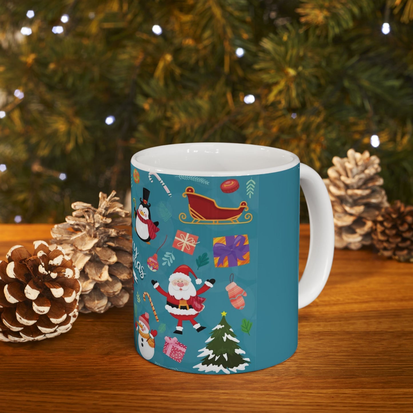 Christmas Ceramic Coffee Mug 11oz – Festive Hot Drink Cup