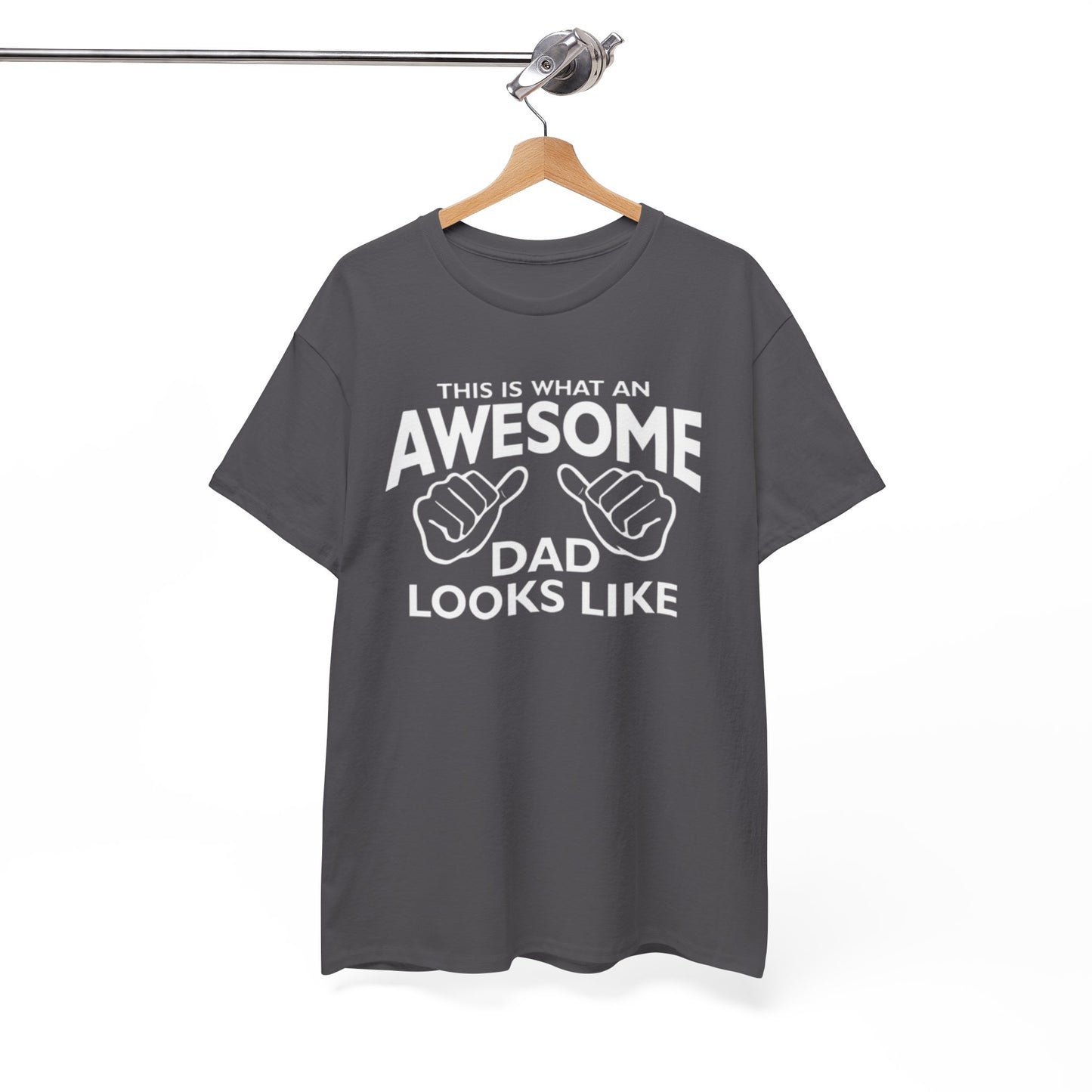 "Awesome Dad” – Father’s Day Gift, Unisex Heavy Cotton Tee