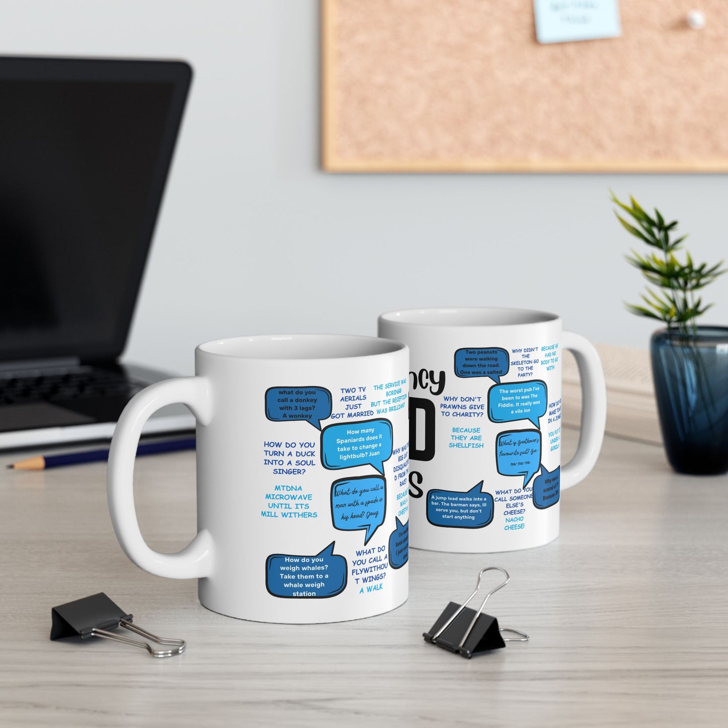 Dad Jokes Ceramic Coffee Mug – Funny Gift for Fathers, 11oz