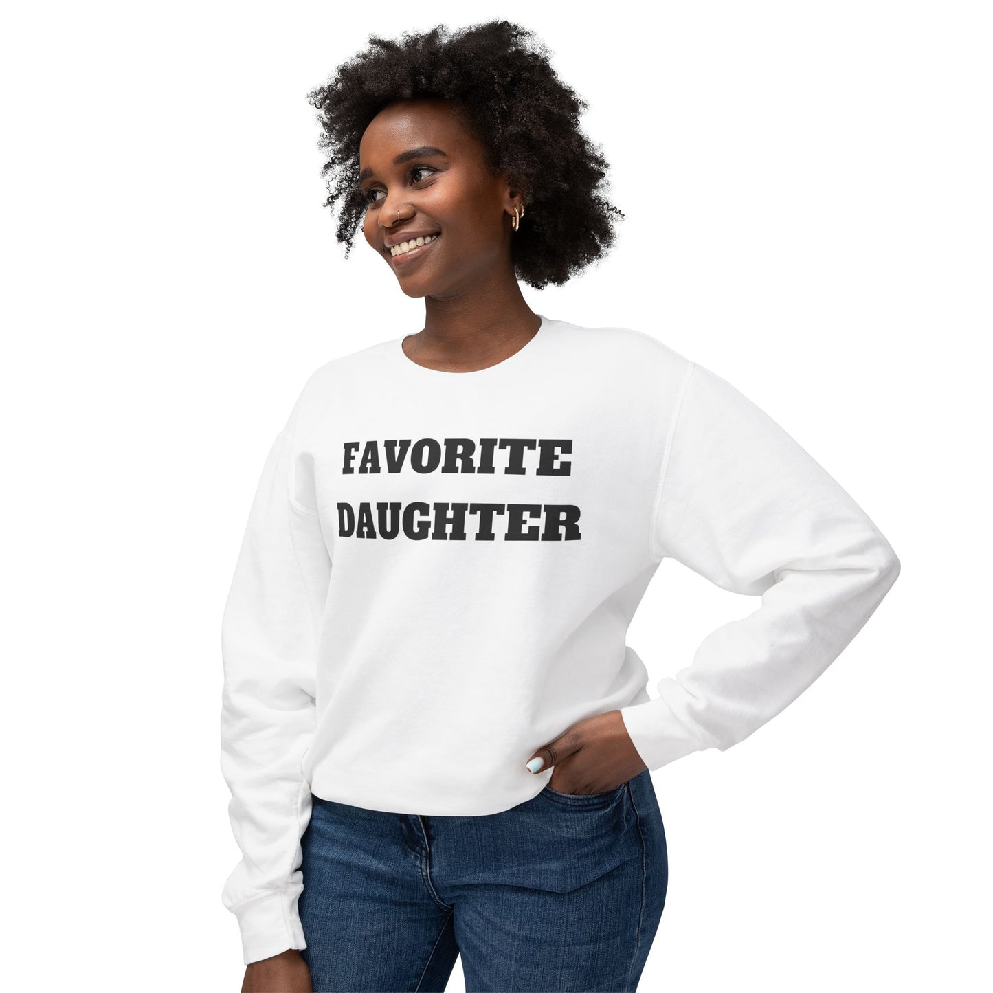 Favorite Daughter Text Graphic Crewneck Sweatshirt for Women