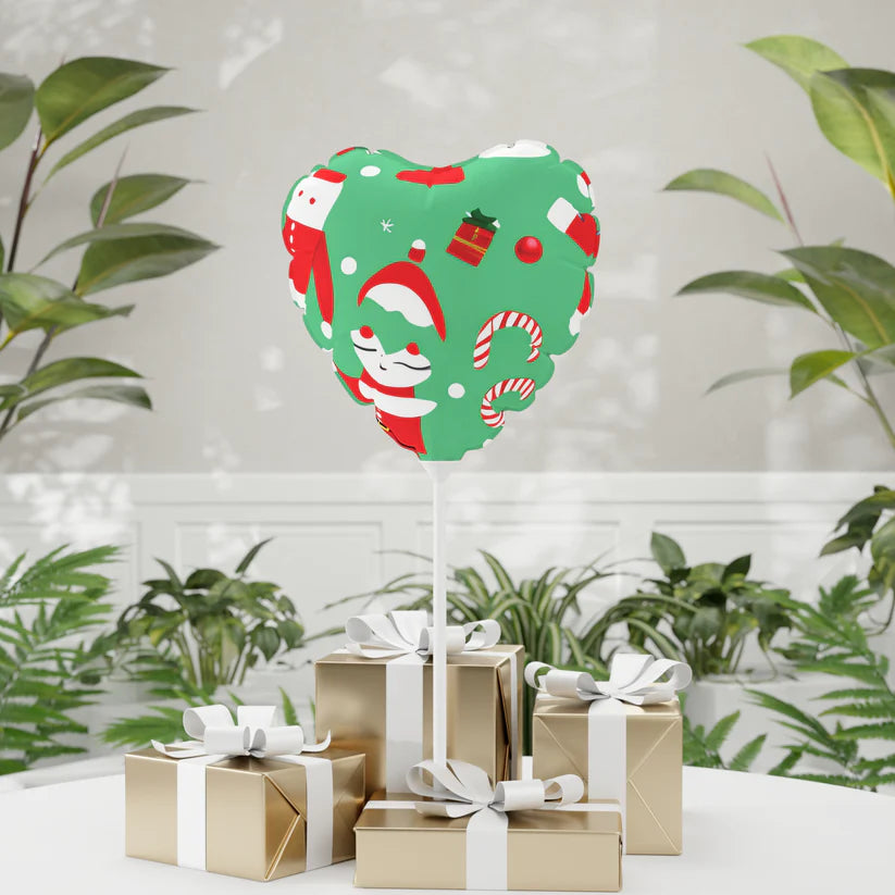 Christmas Balloon (Round and Heart-shaped), 11"