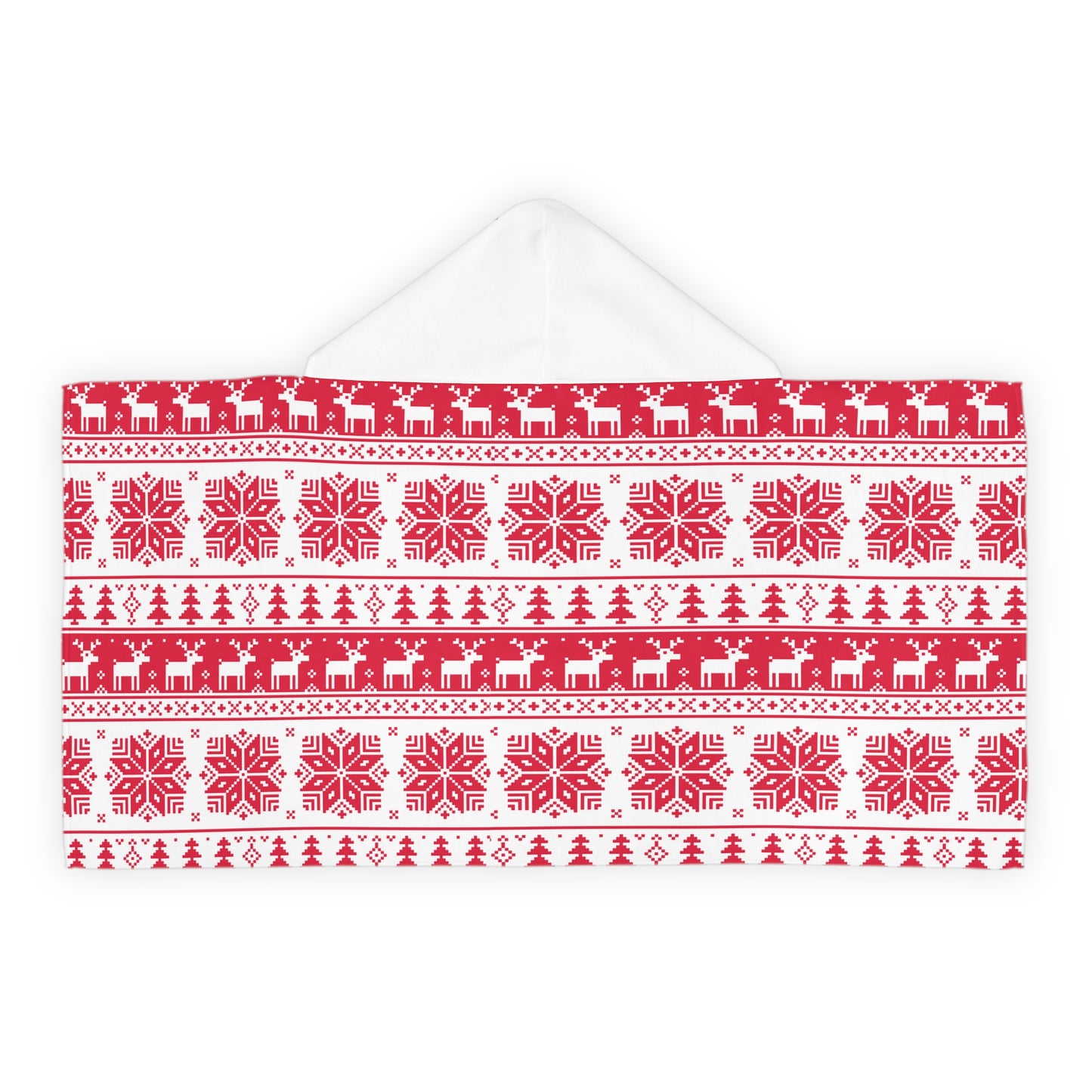 Christmas Youth Hooded Towel – Soft Polyester & Terry Cotton Kids Bath & Beach Wrap
