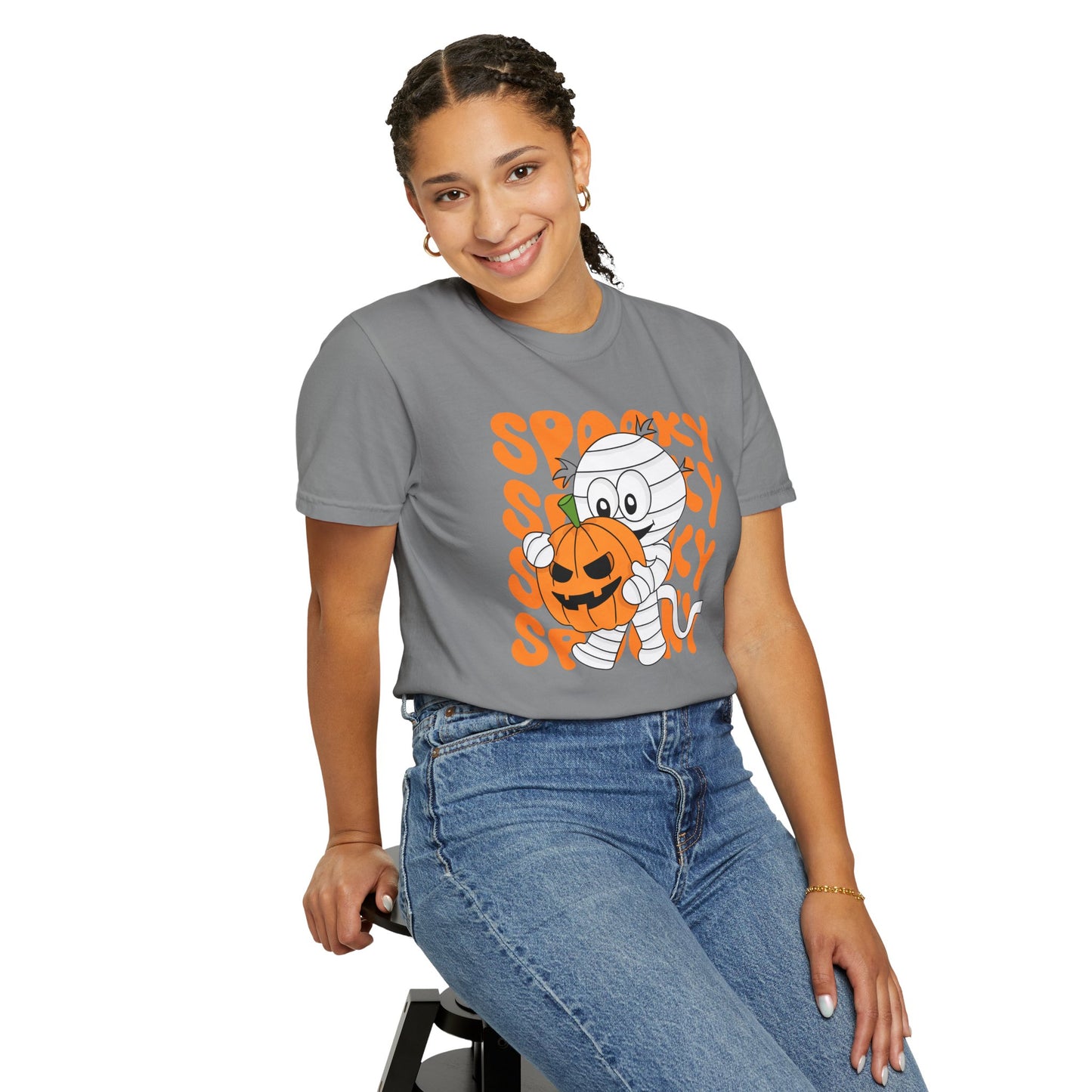 Wrapped & Ready Tee – Mummy Mischief with Pumpkin POP