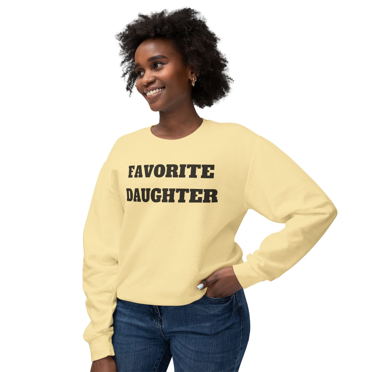 Favorite Daughter Text Graphic Crewneck Sweatshirt for Women