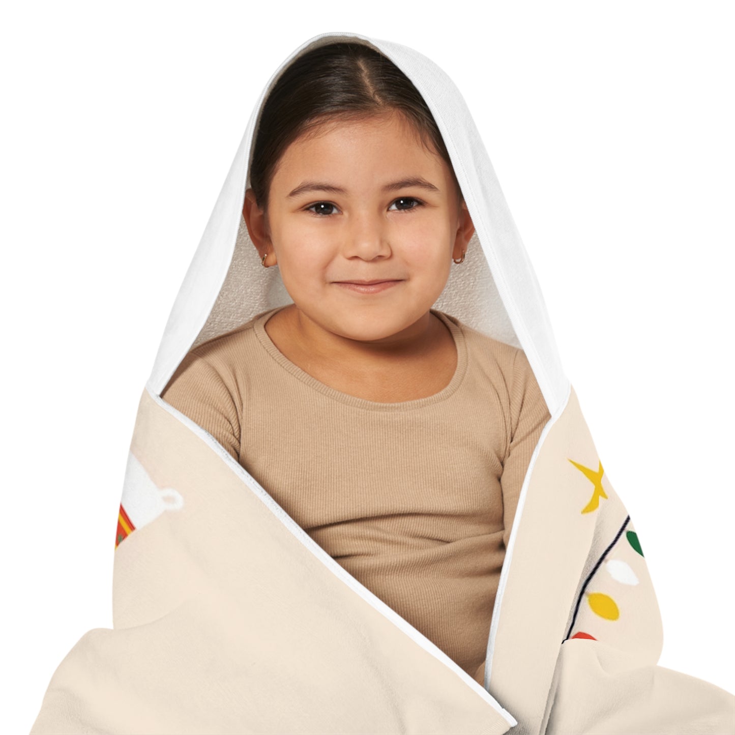 Soft and Cozy Christmas Youth Hooded Towel with Terry Cotton Lining