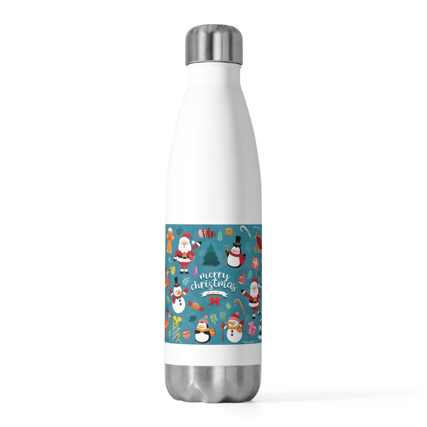 Christmas 20oz Insulated Stainless Steel Bottle – Festive Hot & Cold Drink Flask