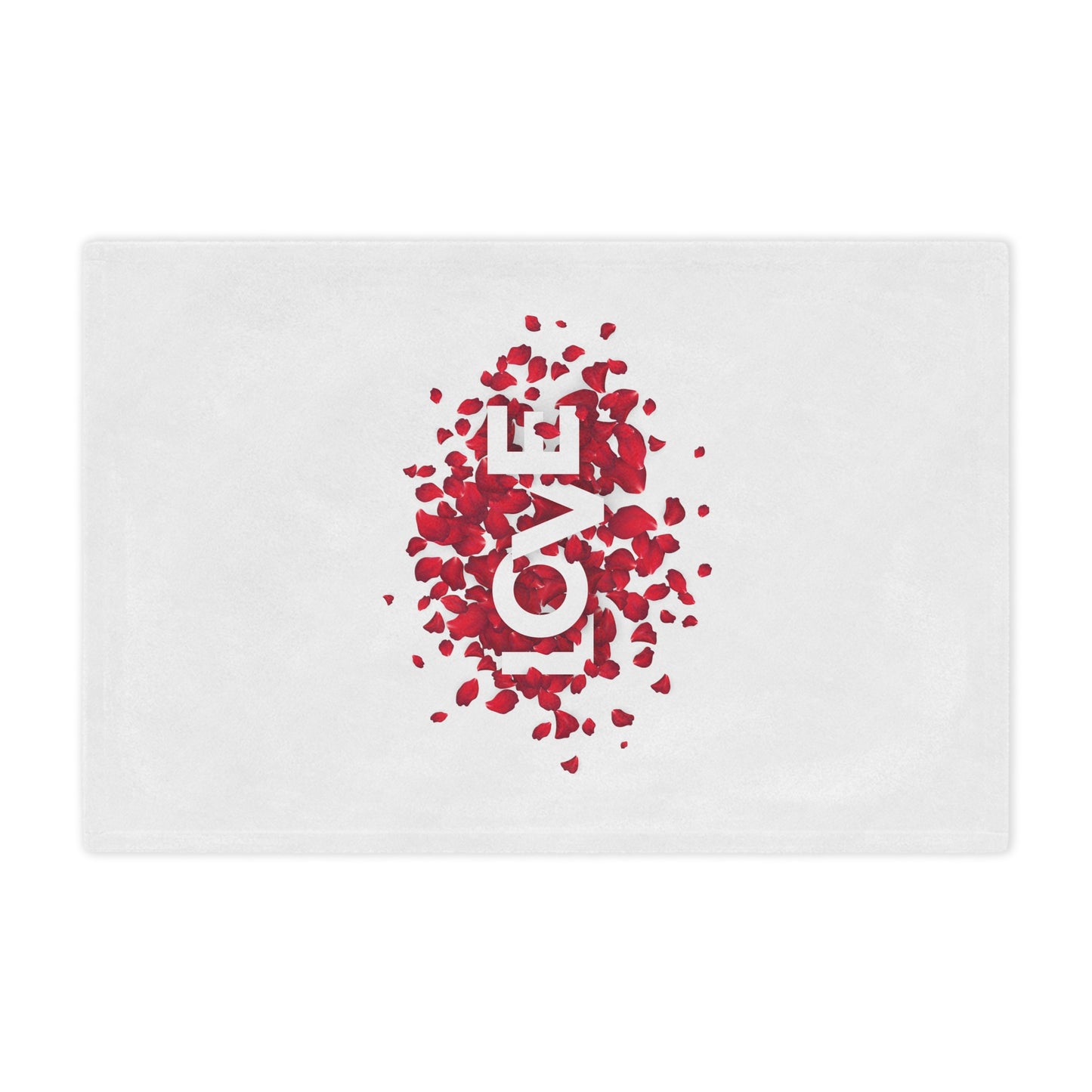 Love with Flowers Printed Velveteen Minky Blanket