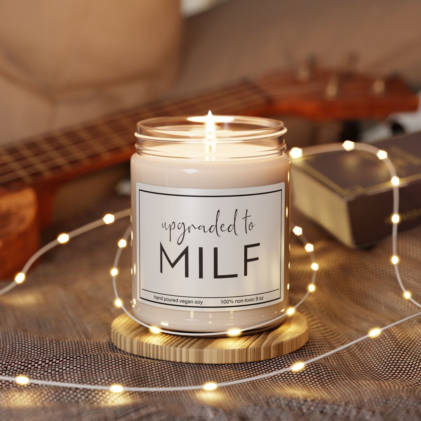 Upgraded to MILF Scented Soy Candle, 9oz – Funny Gift for New Moms or Baby Showers