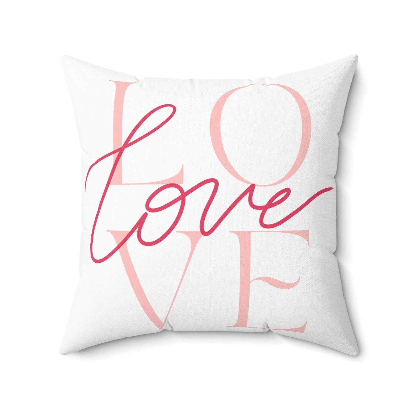 LOVE Typography Decorative Pillow – Double-Sided Print, Indoor Accent Cushion