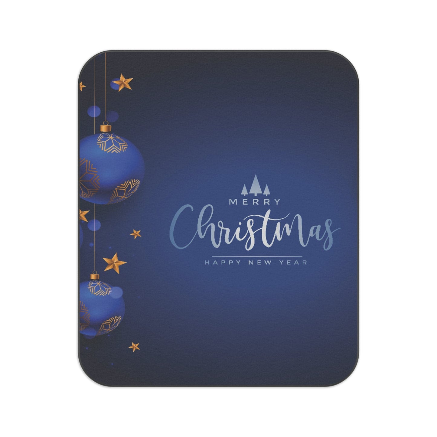Merry Christmas Printed Picnic Blanket, Dark Blue
