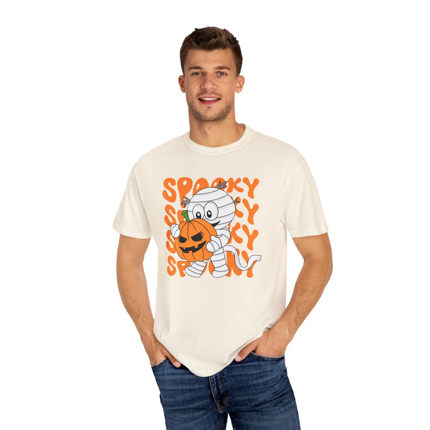 Wrapped & Ready Tee – Mummy Mischief with Pumpkin POP