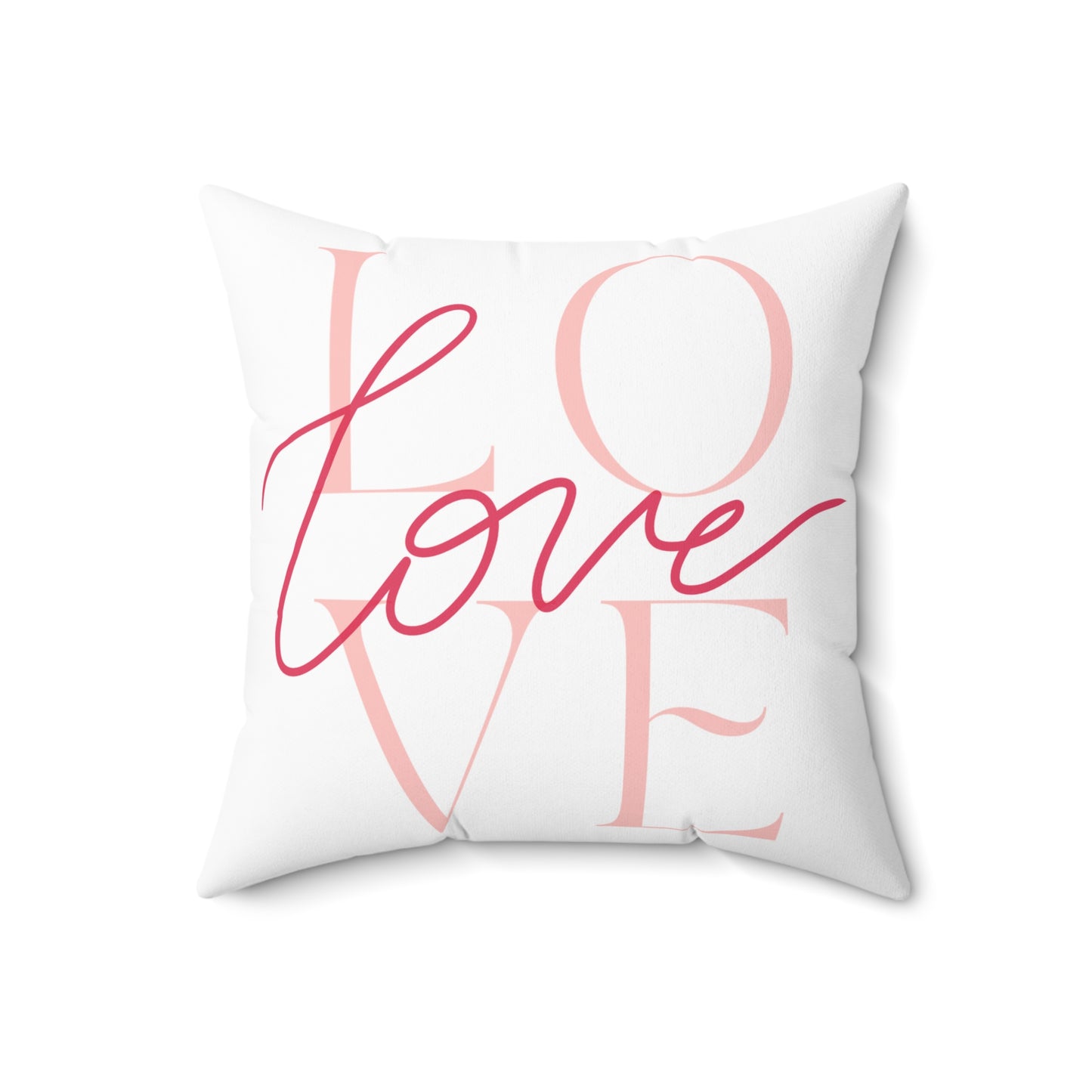 LOVE Typography Decorative Pillow – Double-Sided Print, Indoor Accent Cushion