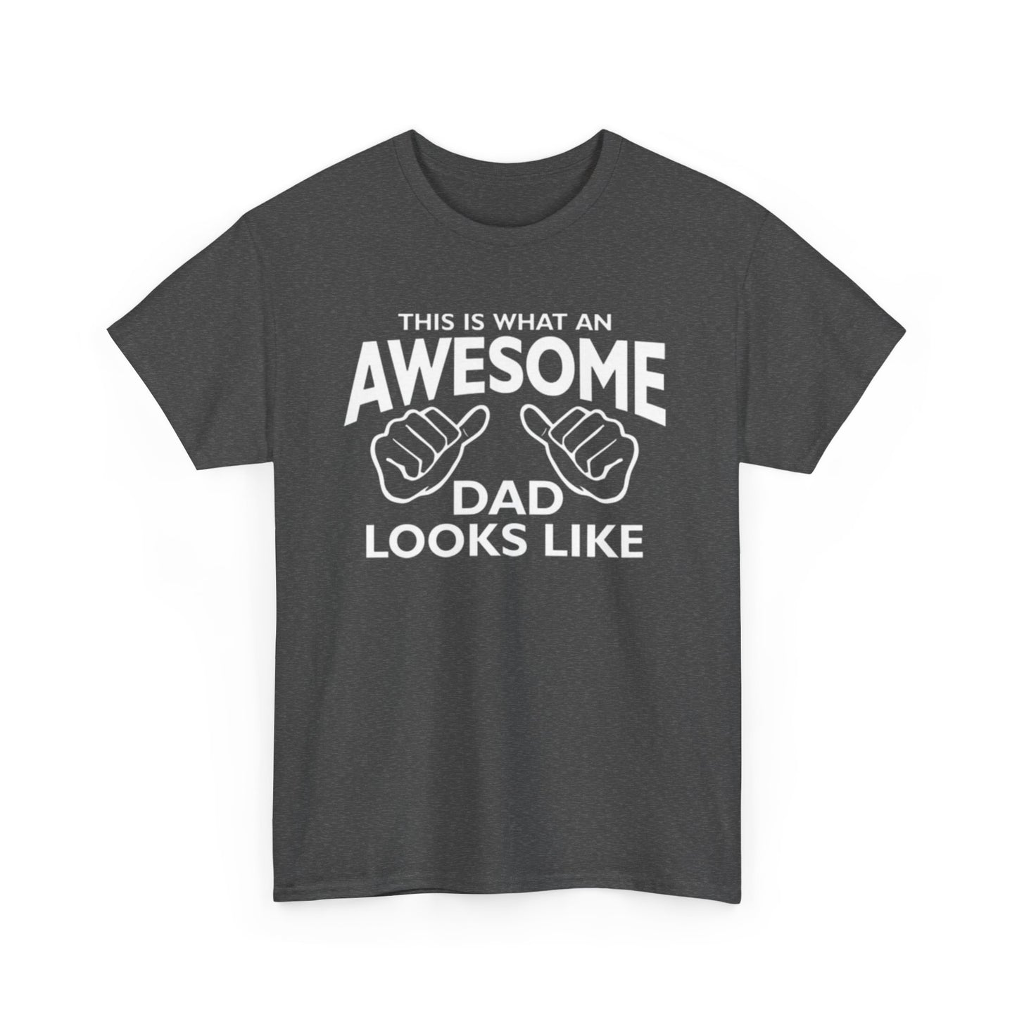 "Awesome Dad” – Father’s Day Gift, Unisex Heavy Cotton Tee