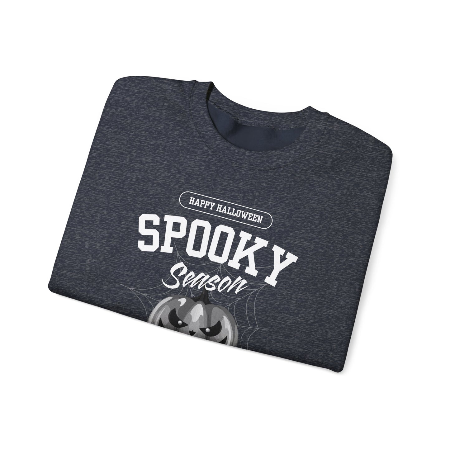 Spooky Season Halloween Sweatshirt – Creepy Cute Pumpkin Graphic Pullover for Fall