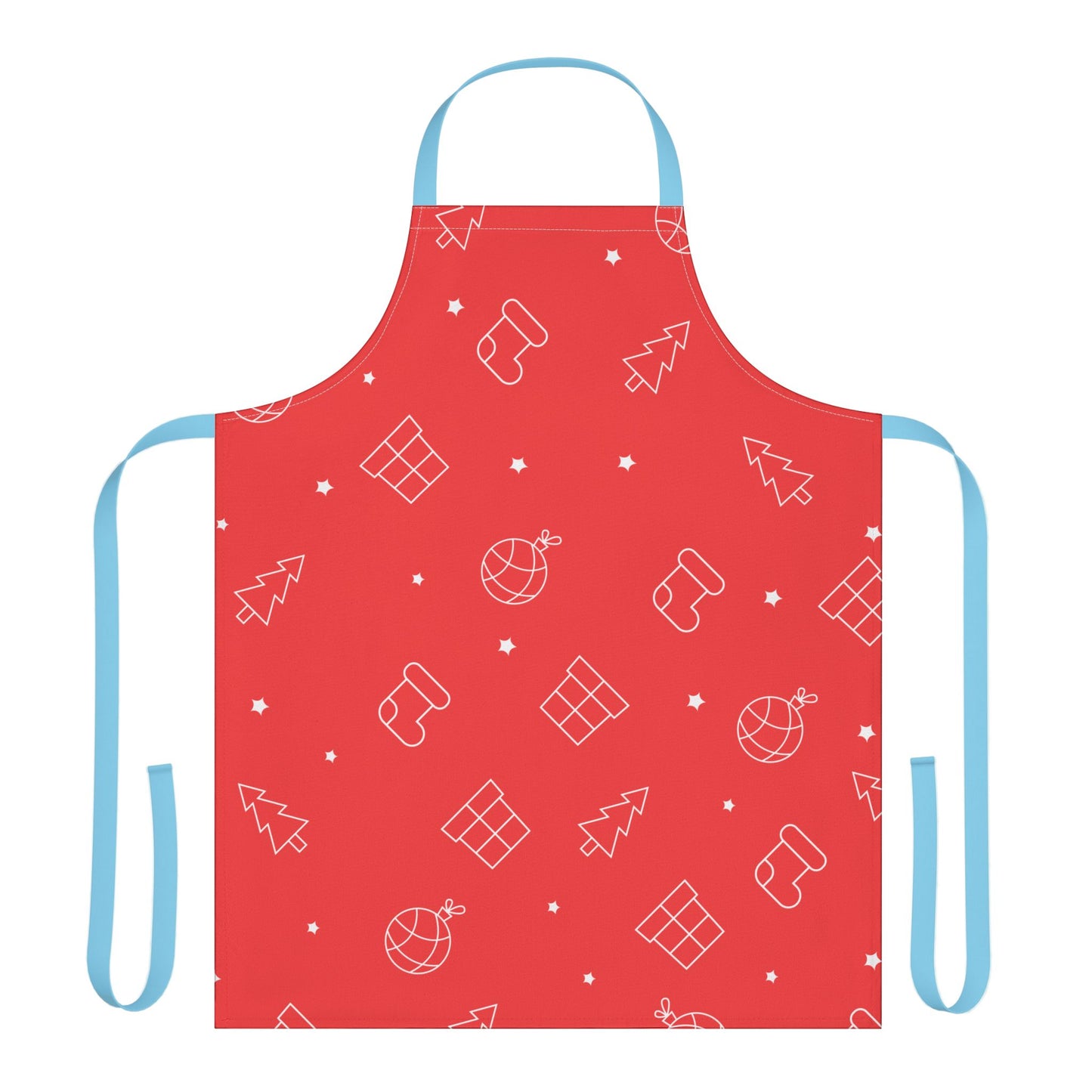 Festive Red Christmas Apron – Ideal Holiday Gift