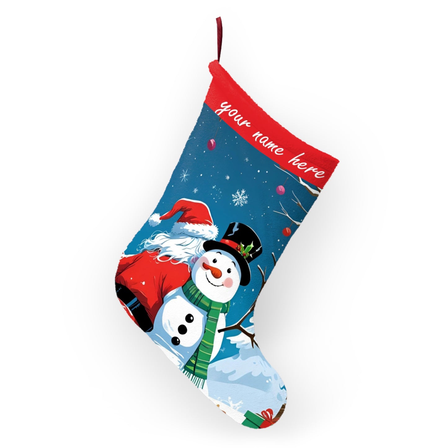 Christmas Stocking with Custom Name ā Festive Decoration for the Holidays