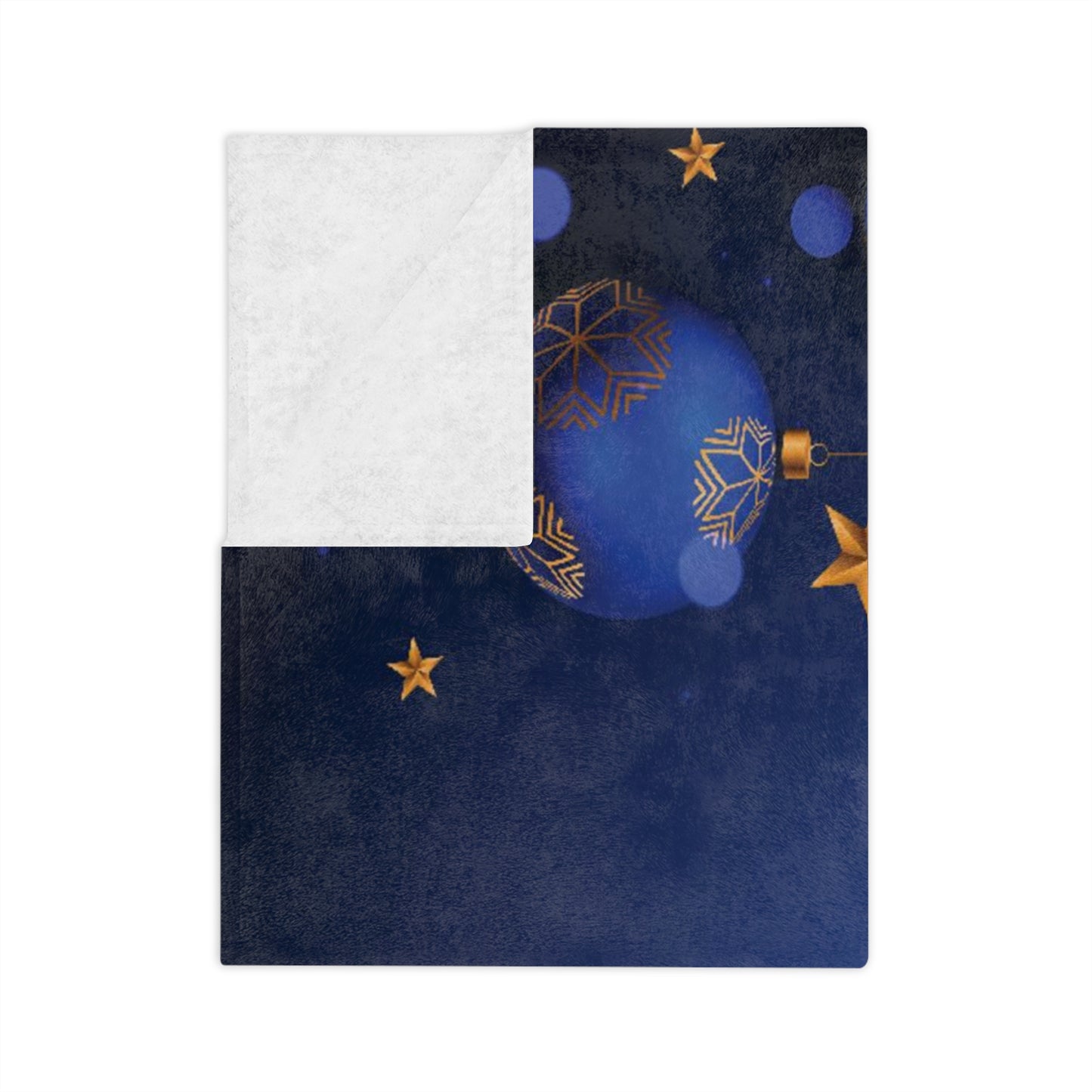 Dark Blue Christmas Velveteen Minky Blanket