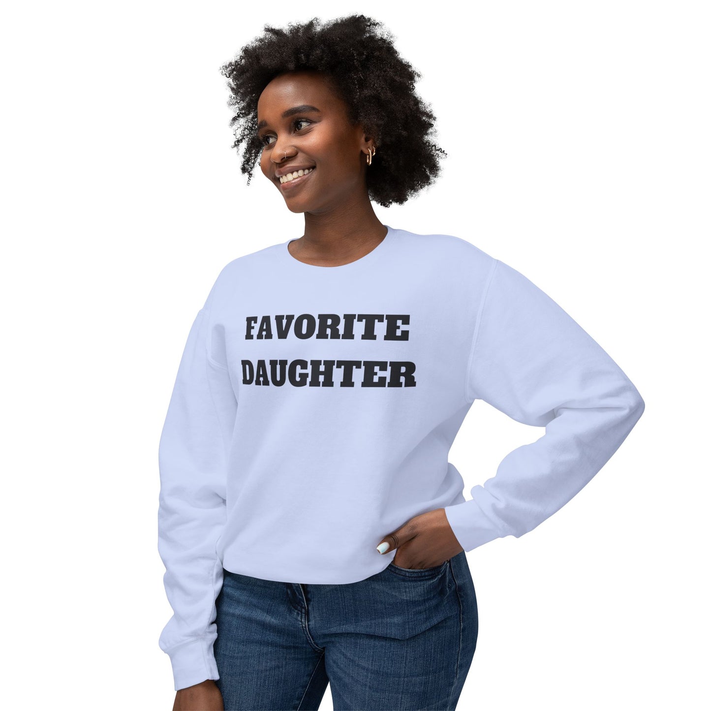 Favorite Daughter Text Graphic Crewneck Sweatshirt for Women
