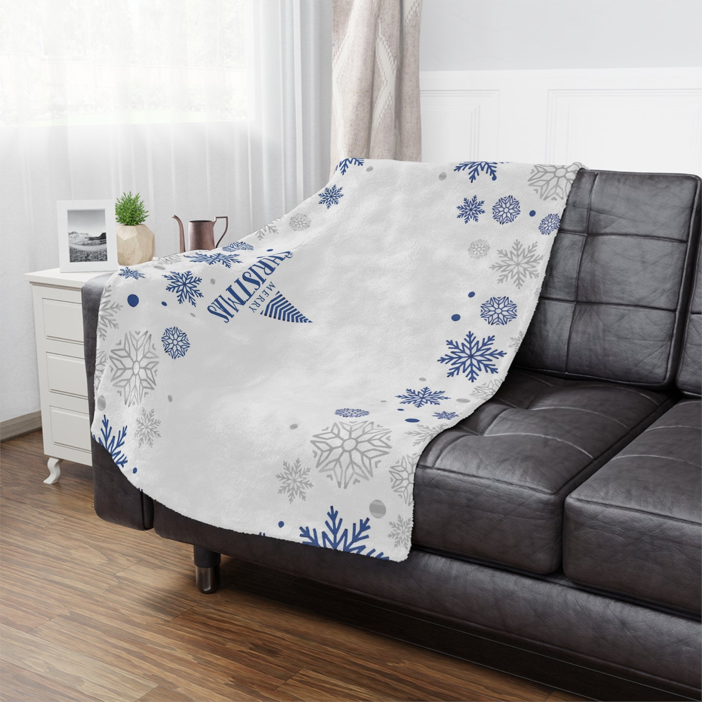 White Christmas Minky Blanket