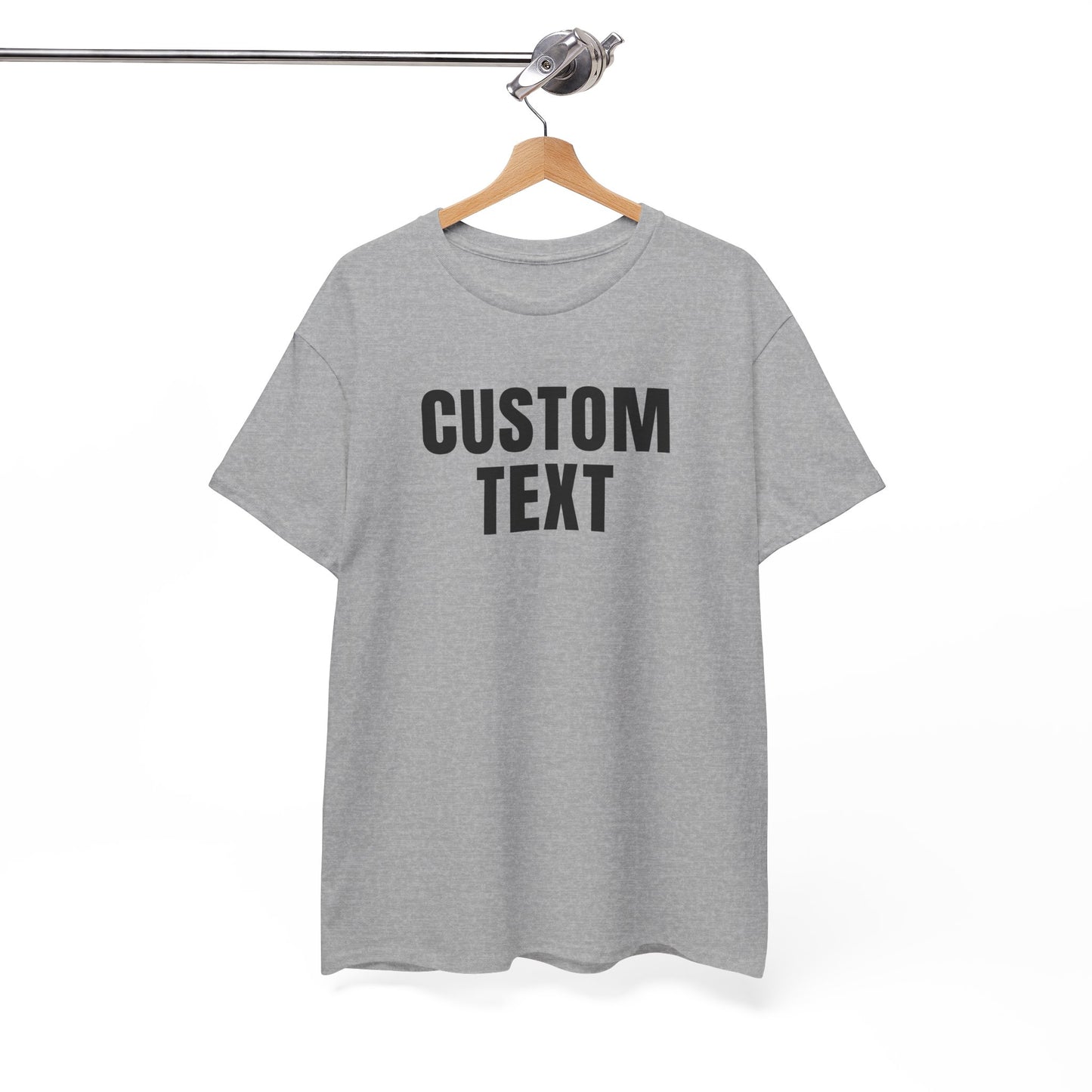 Custom Text T-Shirt – Personalized White Lettering Tee for Men & Women