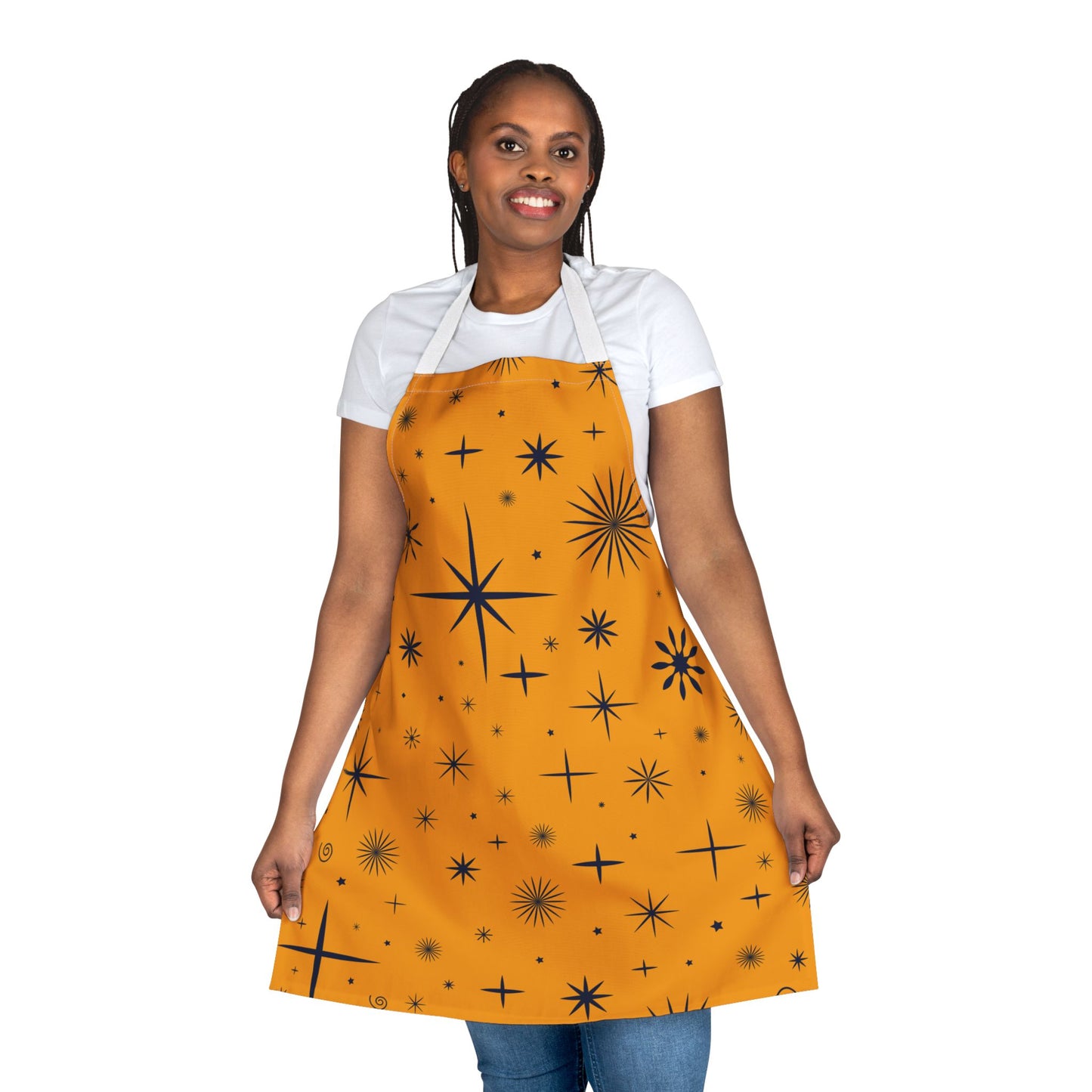 Bright Star-Pattern Apron – Ideal Gift for Cooking or Crafting