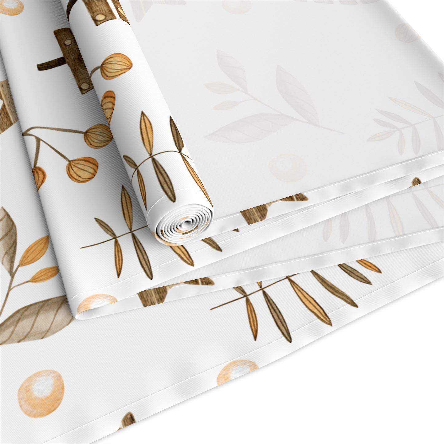 Brown Christmas Tree Pattern Table Runner – Minimalist Holiday Decor