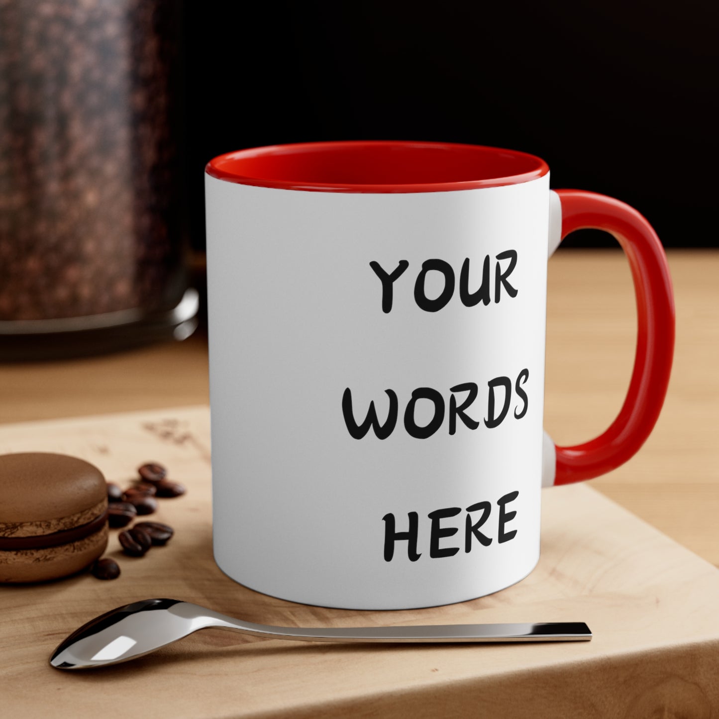 Your Words Here Customise Accent Coffee Mug, 11oz, Multi Color