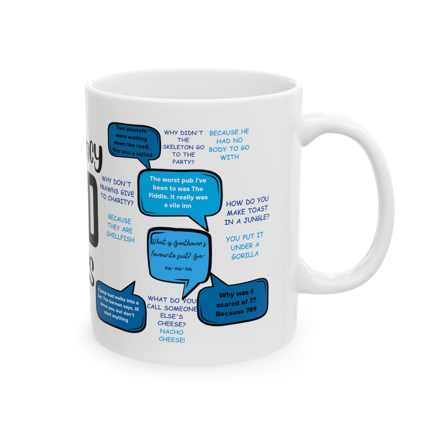 Emergency Dog Jokes Custom Mug, Father's Day Gift