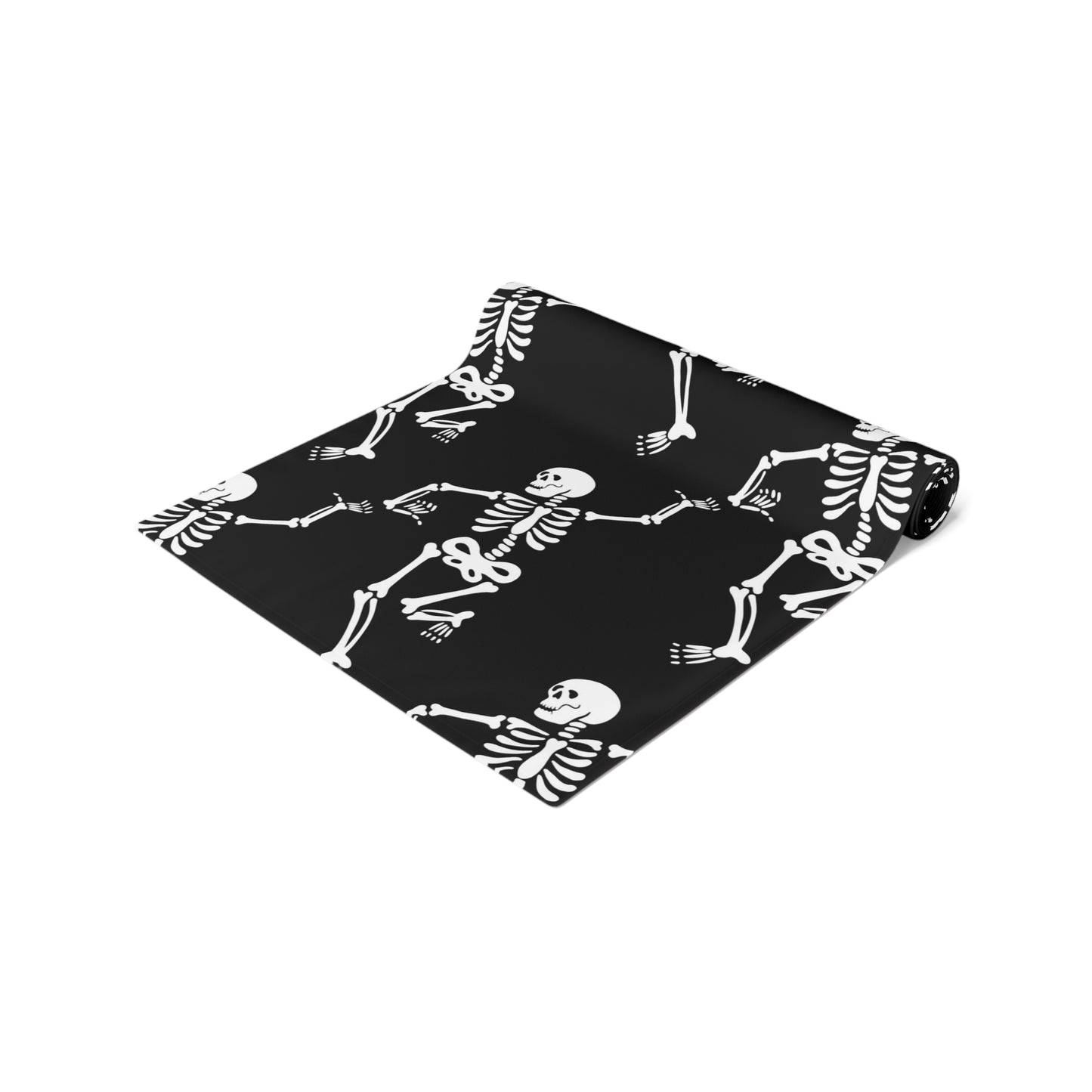 Dancing Skeletons Table Runner – Whimsical Halloween Dining Decor