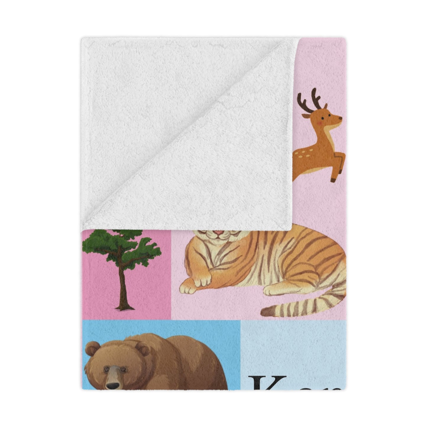 Personalized Minky Blanket – Soft Custom Throw with Name for Babies & Animal Lovers | Cozy Keepsake & Baby Shower Gift