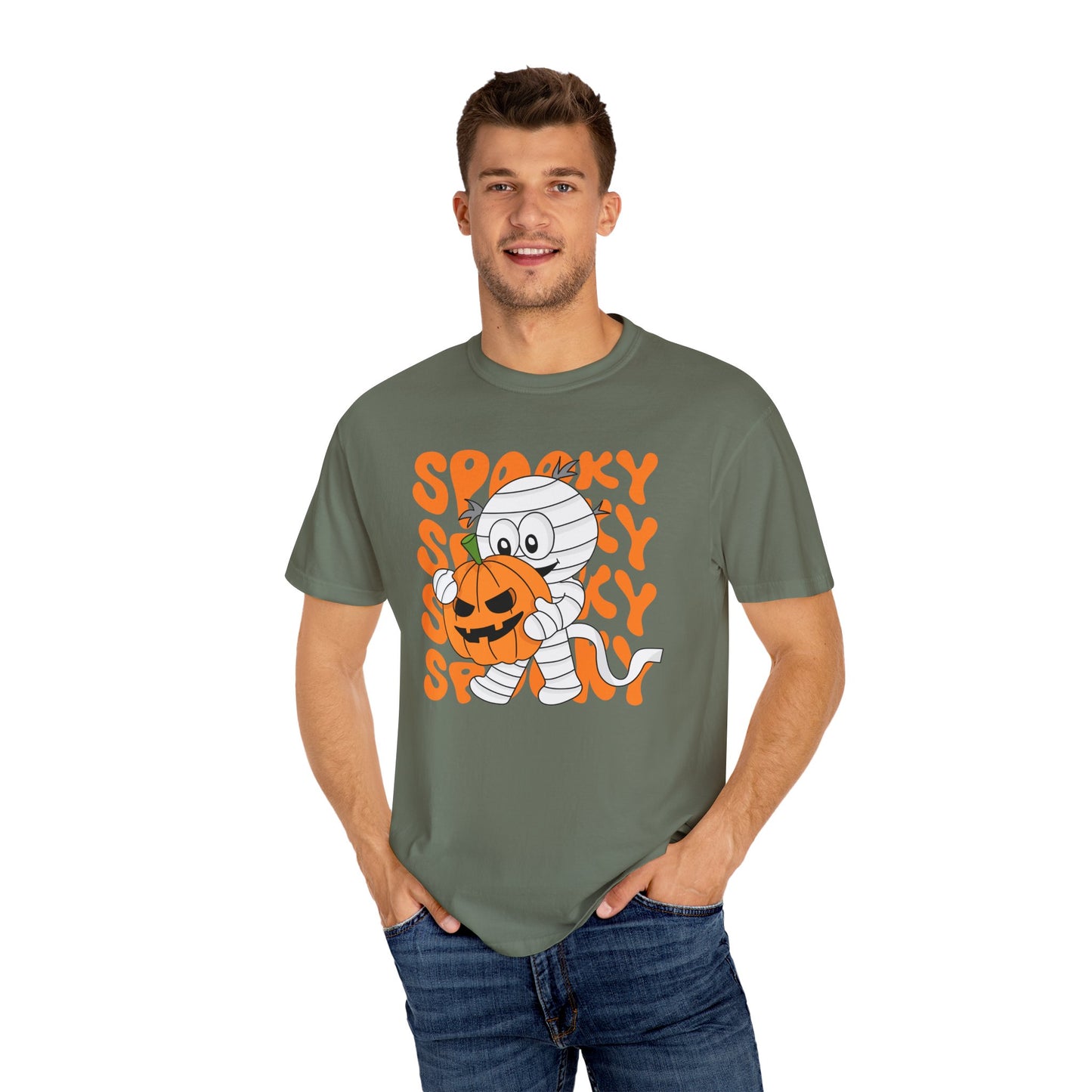 Wrapped & Ready Tee – Mummy Mischief with Pumpkin POP