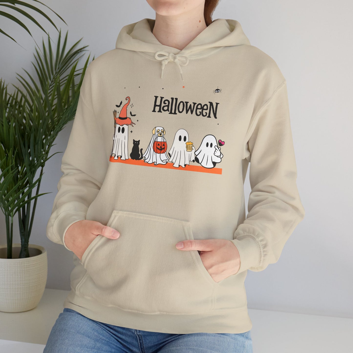 Costumed Cuties” Halloween Hoodie – Ghost Squad in Trick-or-Treat Mode