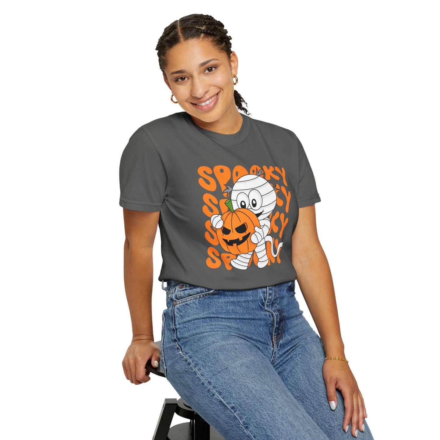 Wrapped & Ready Tee – Mummy Mischief with Pumpkin POP