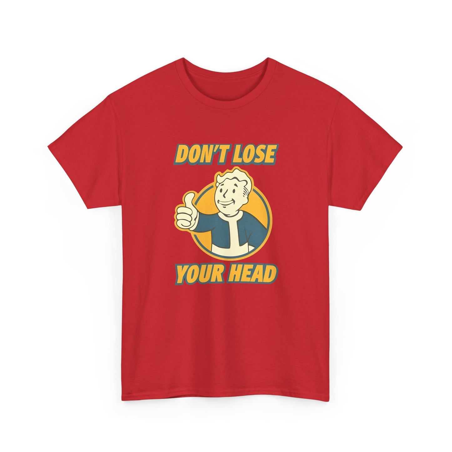 Fallout Vault Boy T-Shirt – “Don’t Lose Your Head” Graphic Tee, Gamer Shirt
