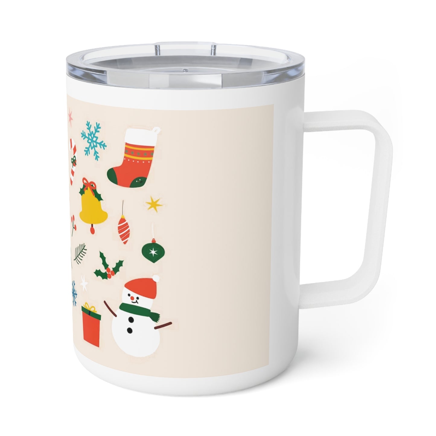 Premium 10oz Stainless Steel Insulated Coffee Mug with Clear Lid