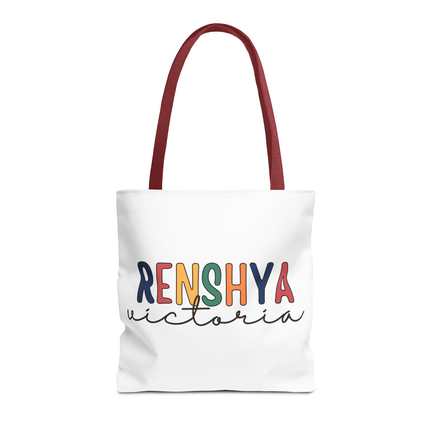 Personalized Name Tote Bag – Colorful Custom Design with Script Font