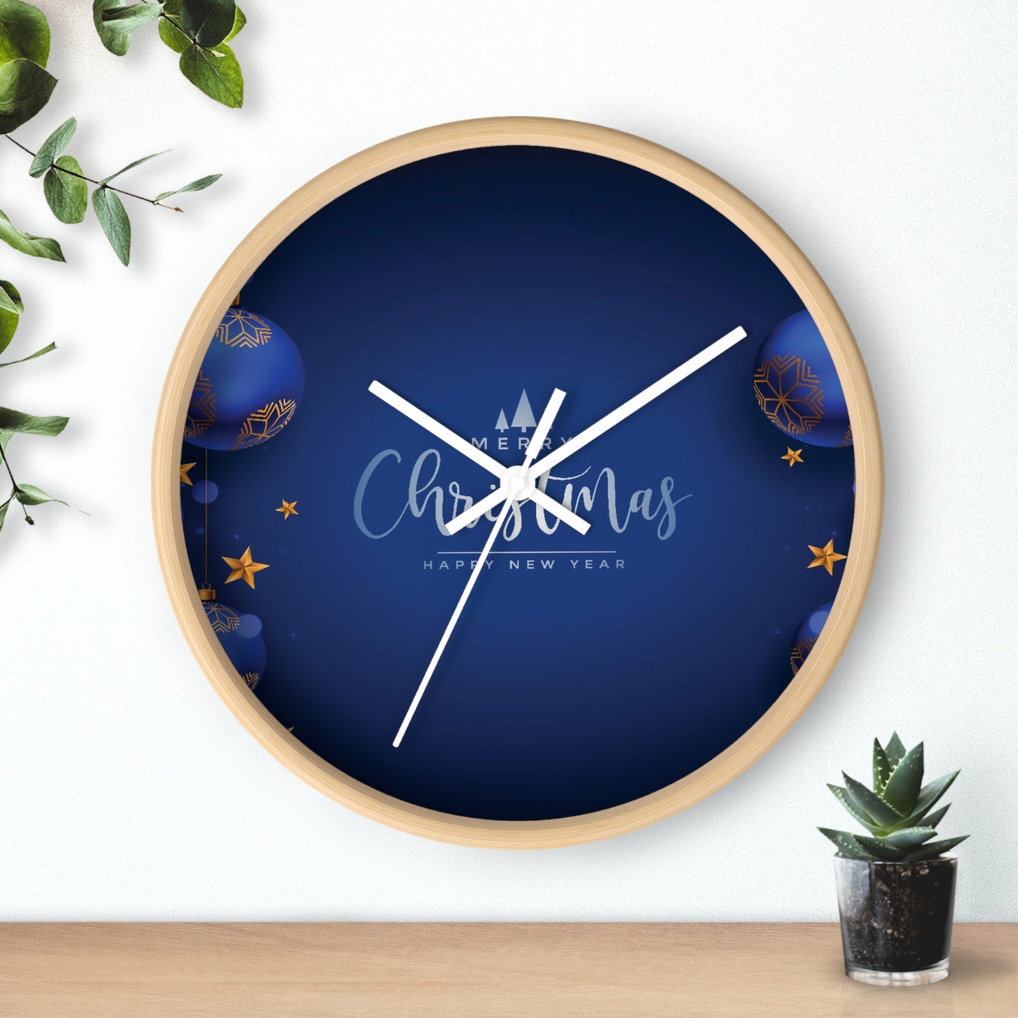 Dark Blue Wall Clock