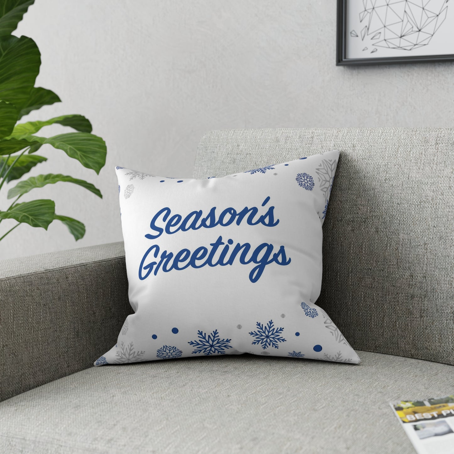 Hoilday Broadcloth Pillow, White