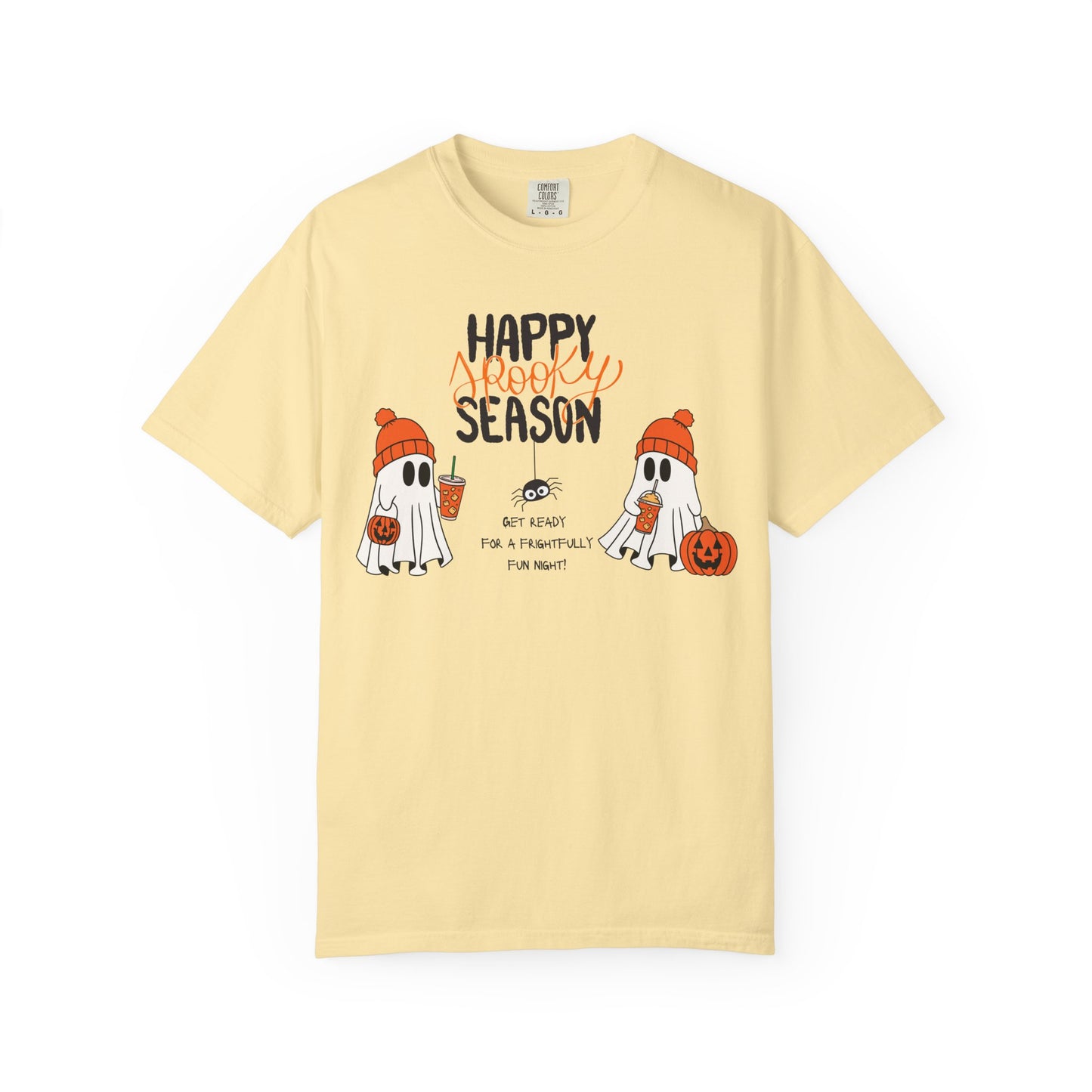 Spooky Season Ghosts Tee – Cozy Drinks & Chilling Vibes!