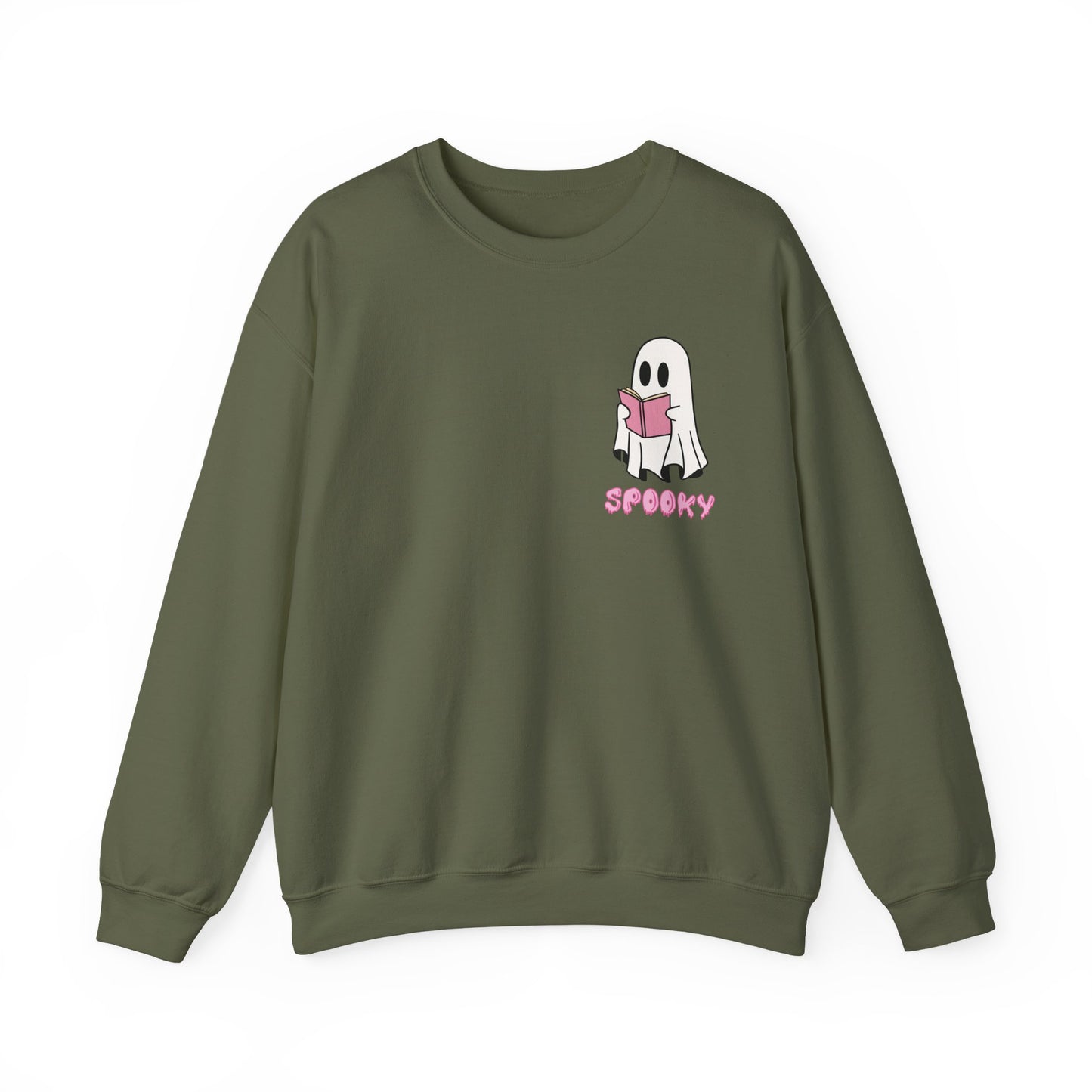Spooky Bookworm Ghost Sweatshirt – Cozy Halloween Reads